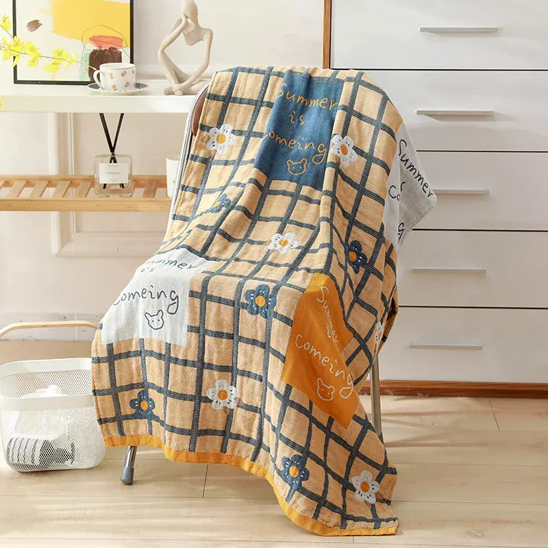 Bohemian Floral Cotton Beach Bath Towel