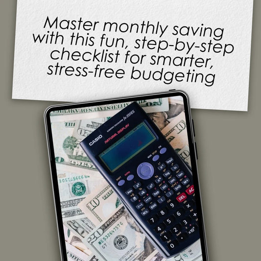 “Save Like a Pro!” – The Ultimate Monthly Savings Checklist | Digital Download | How Much to Put Into Savings Each Month | Budget Planner Printable