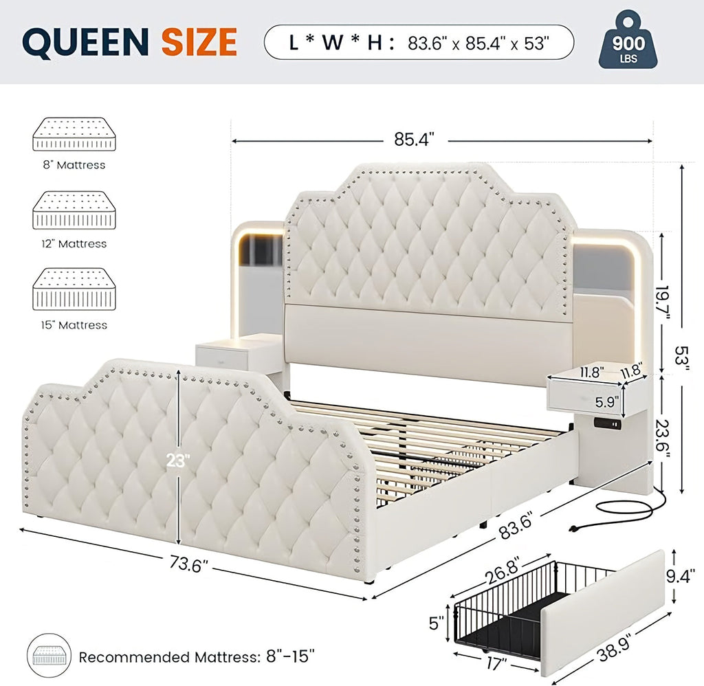 Queen Size Platform Bed Frame - DSARD