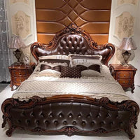 Luxury Aesthetic Wood Master Bed Frame for Queen and King Size Beds - DSARD