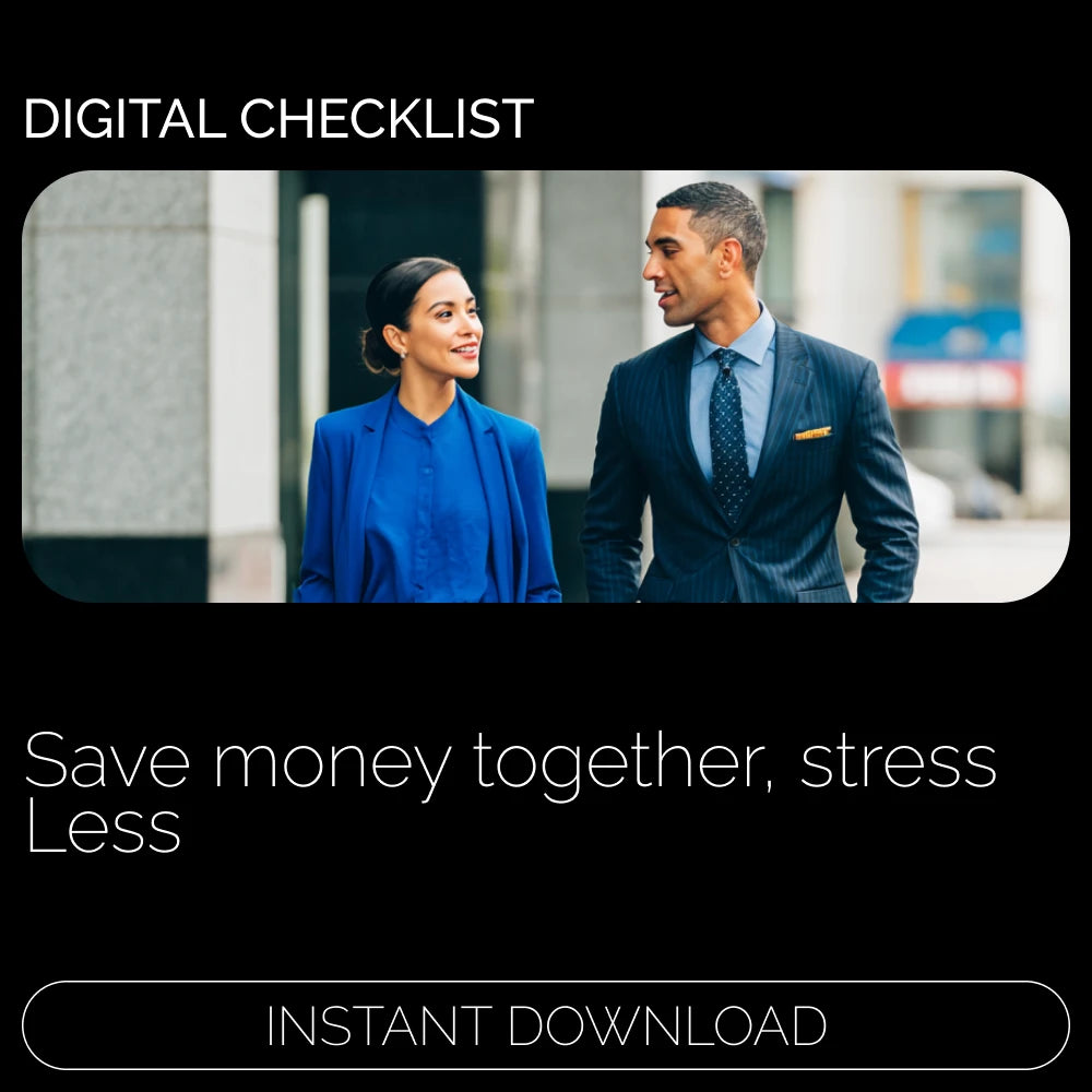 Couple’s Money-Saving Checklist – Best Way to Save Money with Your Partner, Printable Financial Planning & Budget Tracker for Couples