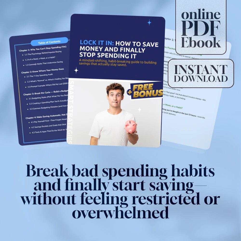 Lock It In: How to Save Money and Finally Stop Spending It | Budgeting eBook, Personal Finance Guide, How to Save Money and Not Spend It