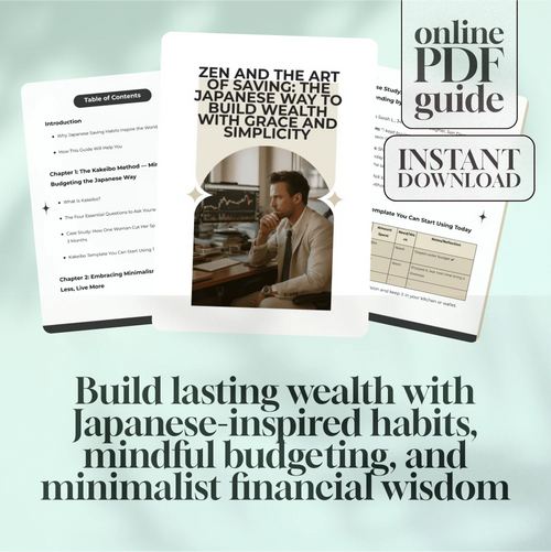 Zen and the Art of Saving: The Japanese Way to Build Wealth with Grace and Simplicity | Japanese Way to Save Money eBook | Minimalist Budgeting Digital Guide