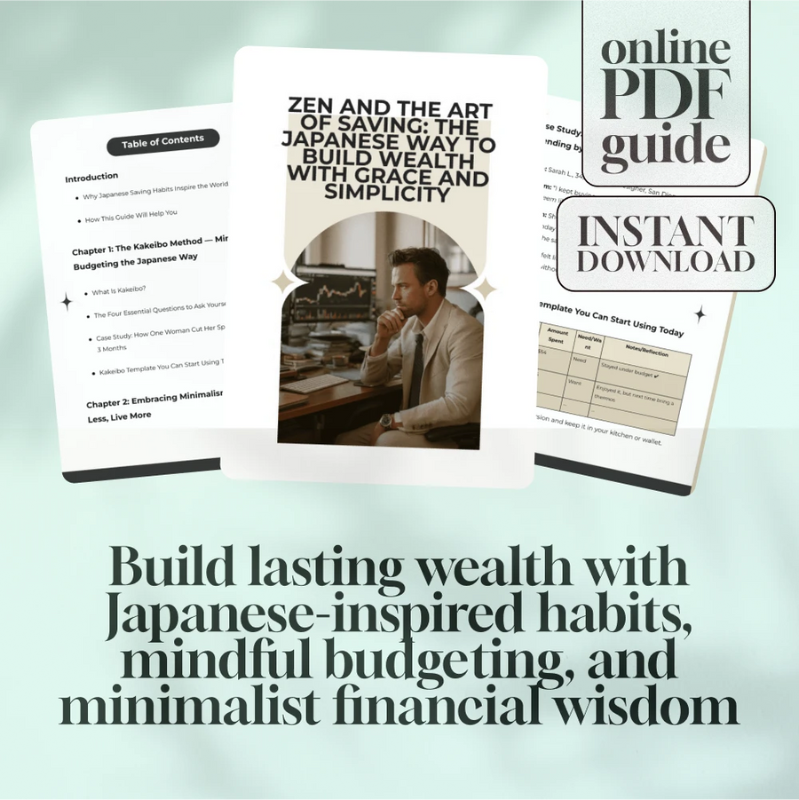 Zen and the Art of Saving: The Japanese Way to Build Wealth with Grace and Simplicity | Japanese Way to Save Money eBook | Minimalist Budgeting Digital Guide
