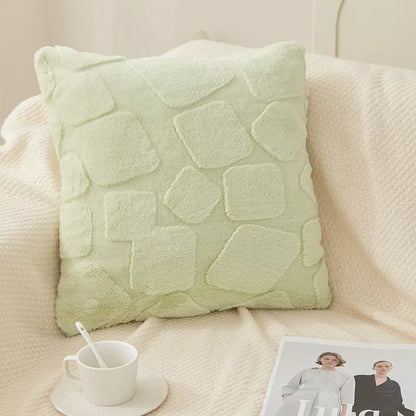 Imitation Rabbit Hair Plush Pillowcase Cushion Cover (18×18 inches)