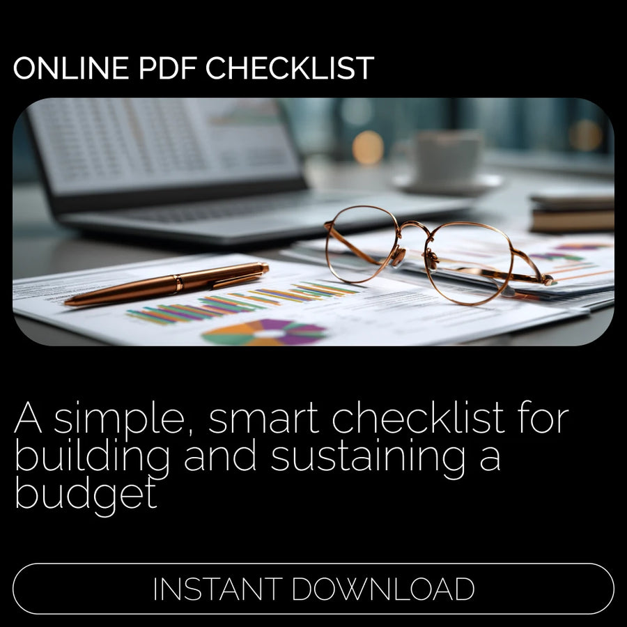 The Budget Boss Checklist: Build It, Rock It, Stick to It | Printable & Digital Budget Planner | customizable budget sheet tutorial | Finance eBook Guide for Saving & Money Management