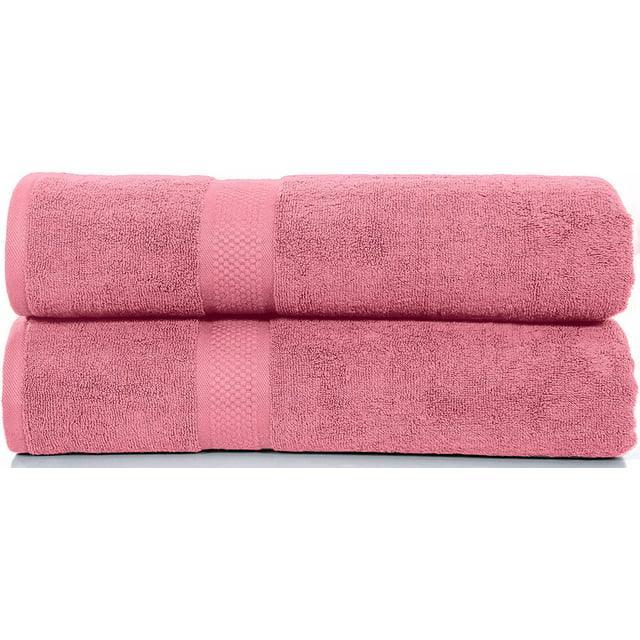 Bath Sheet Towels 100% cotton, 600 GSM Bathroom Towels, Soft and Absorbent Bath Sheets - Set of 2 (35 x 70 Navy, Rose Pink, Teel) by DSARD - DSARD