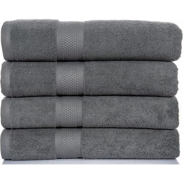 DSARD Bath Towels Set of 4, Spa Towels 100% Cotton, 600 GSM Bath Towels, Soft & Absorbent Bathroom Towels by DSARD - Beige - DSARD