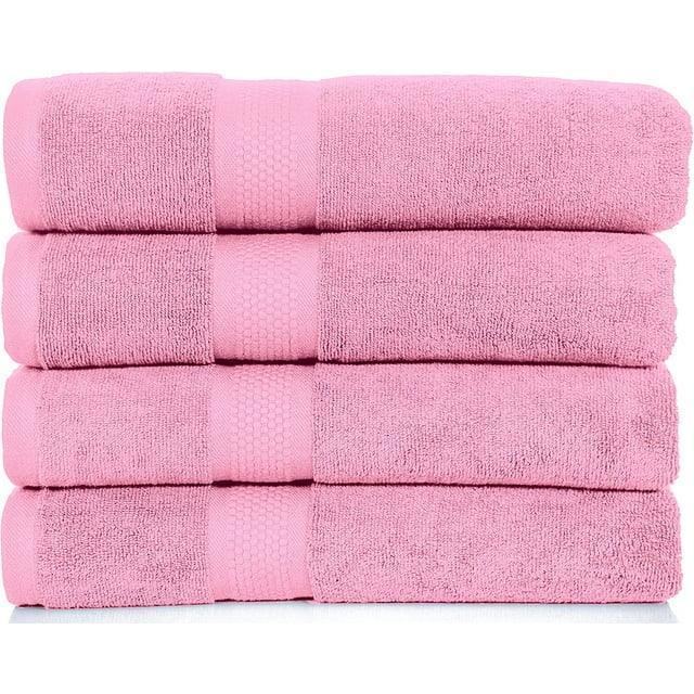 DSARD Bath Towels Set of 4, Spa Towels 100% Cotton, 600 GSM Bath Towels, Soft & Absorbent Bathroom Towels by DSARD - Beige - DSARD