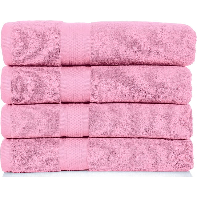 DSARD Bath Towels Set of 4, Spa Towels 100% Cotton, 600 GSM Bath Towels, Soft & Absorbent Bathroom Towels by DSARD - Beige
