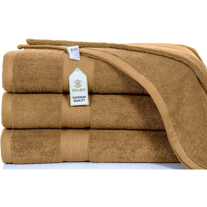 DSARD Bath Towels Set of 4, Spa Towels 100% Cotton, 600 GSM Bath Towels, Soft & Absorbent Bathroom Towels by DSARD - Beige
