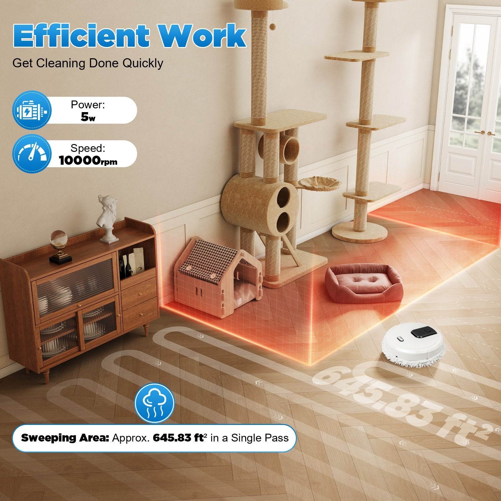 Smart Robot Vacuum Cleaner Quiet Multifunctional Mopping Humidifier Home Use