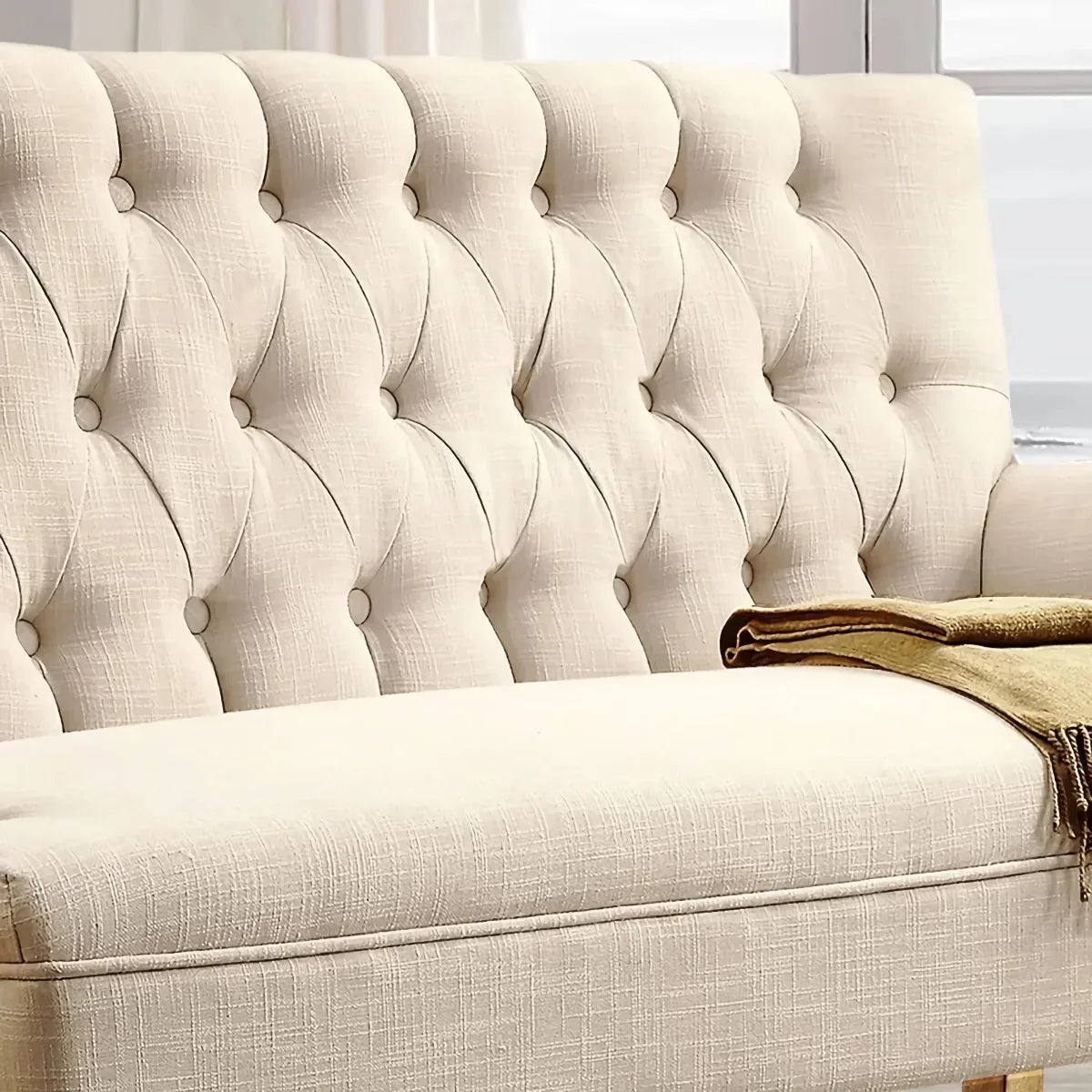 Elegant Warm Beige Two-Seater Sofa - DSARD - DSARD