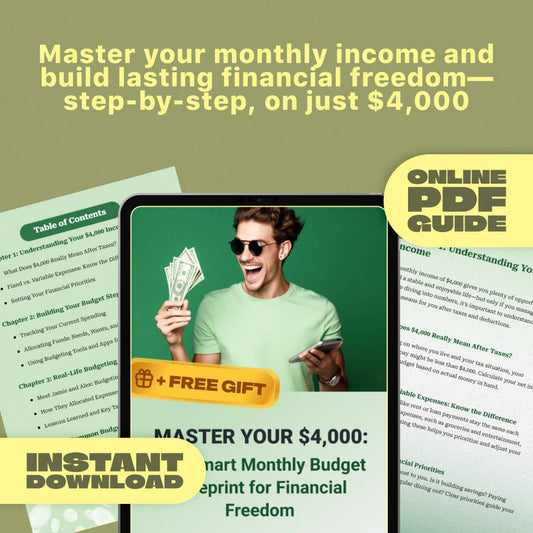 Master Your $4,000: The Smart Monthly Budget Blueprint for Financial Freedom | How to Budget $4000 a Month Guide | Digital Budgeting eBook