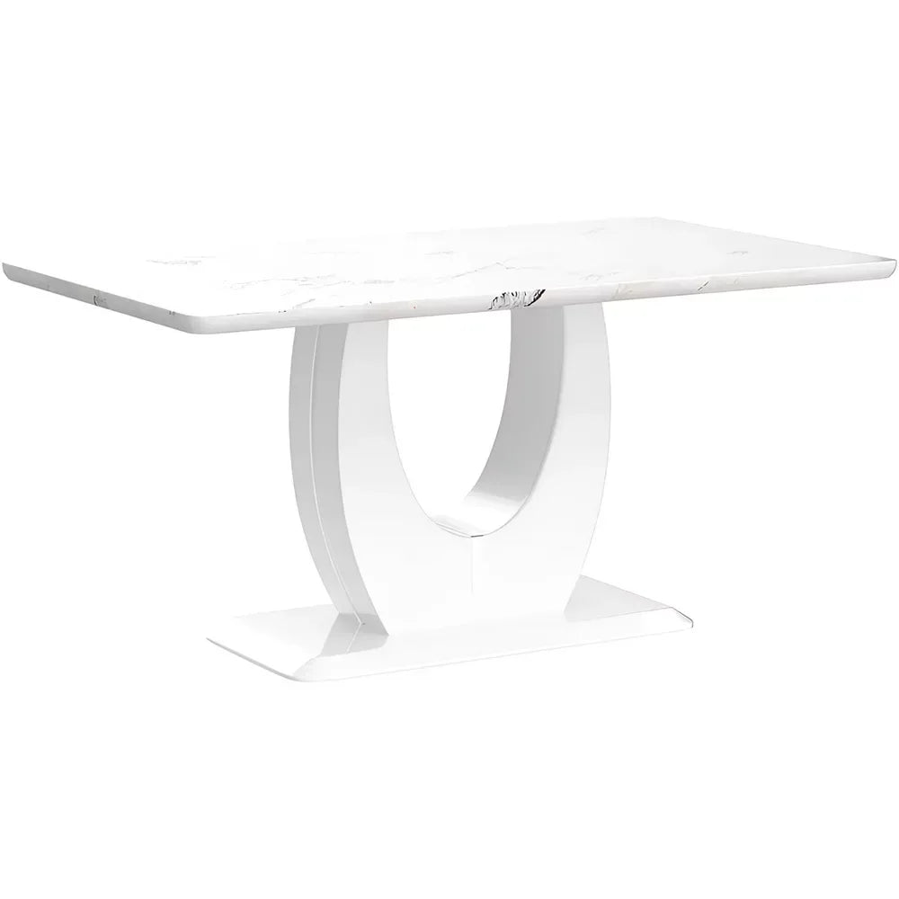 63″ Modern Rectangular Marble Dining Table for 6 – Imitation Marble Top - DSARD - DSARD