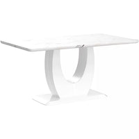 63″ Modern Rectangular Marble Dining Table for 6 – Imitation Marble Top - DSARD