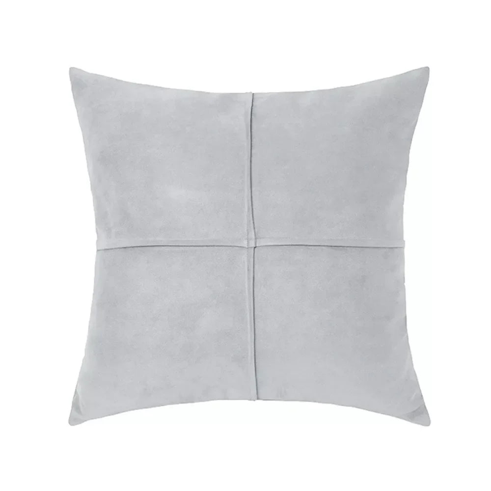 Faux Suede Cross Stitch Decorative Throw Pillow Cover for Sofa, Bed & Couch - DSARD