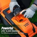 DSARD Efficient 24V Cordless 13-Inch Lawn Mower with Dual Batteries and Charger - DSARD