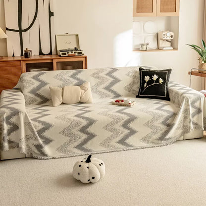 Luxurious Chenille Sofa Throw Blanket – Soft, Breathable & Anti-Scratch Cover