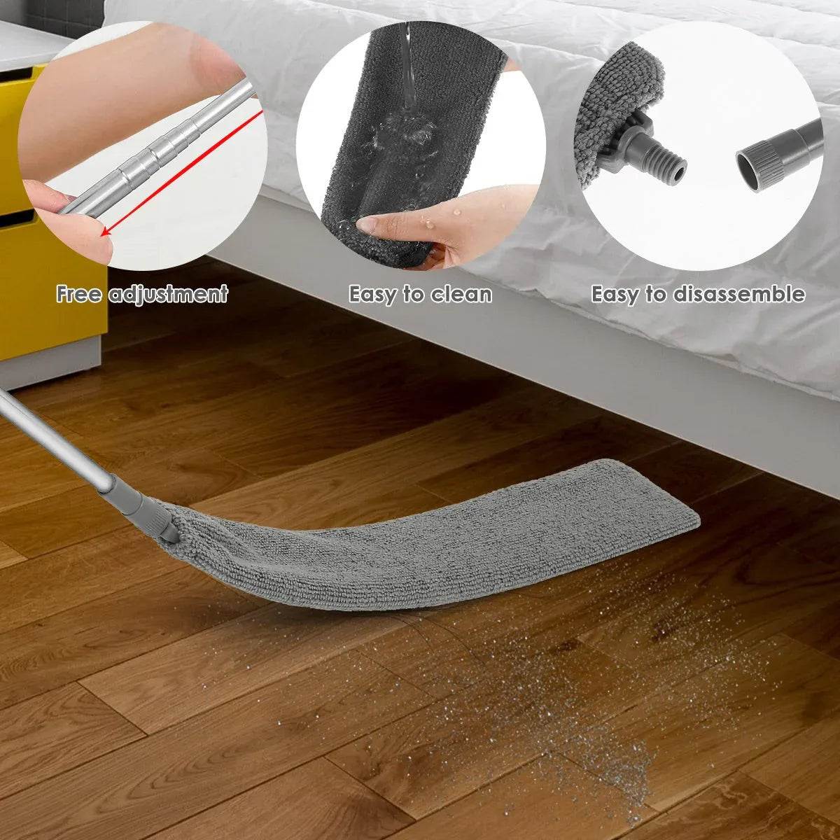 Flexible Gap Dust Cleaner with Extendable Pole and Microfiber Cloth Cover - DSARD