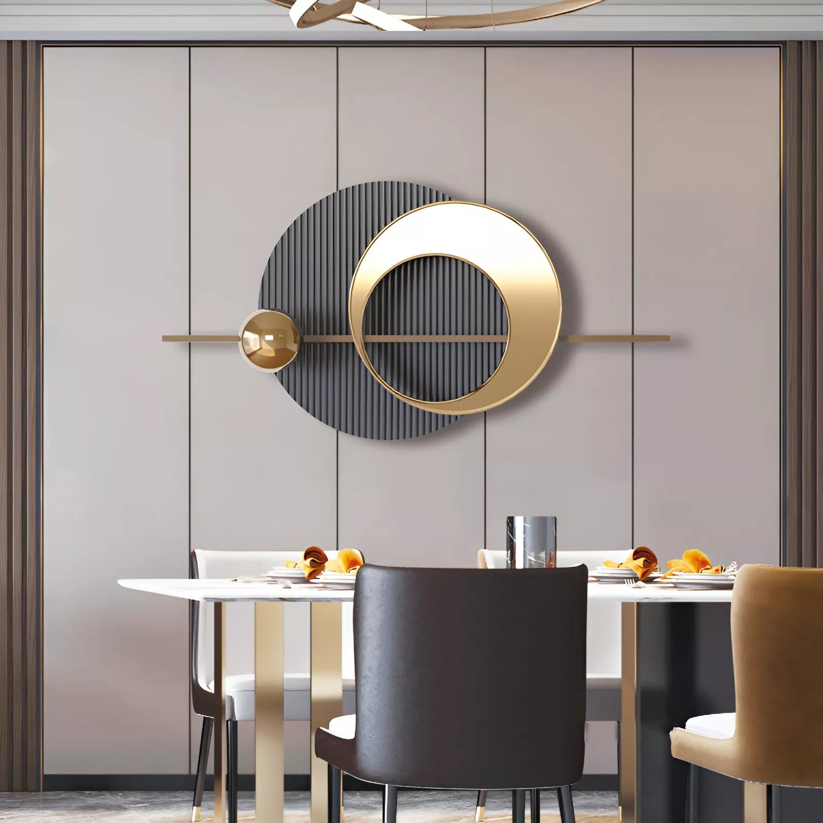 Modern Minimalist Metal Wall Hanging for Living Room, Bedroom, Dining Room