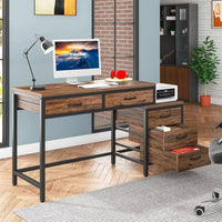 59-Inch Reversible Computer Desk with 3 Drawers - DSARD - DSARD