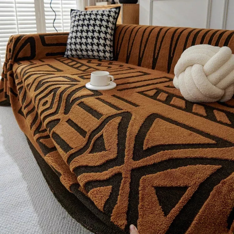 Nordic Cotton Tassel Throw Blanket – All Season Sofa & Furniture Cover