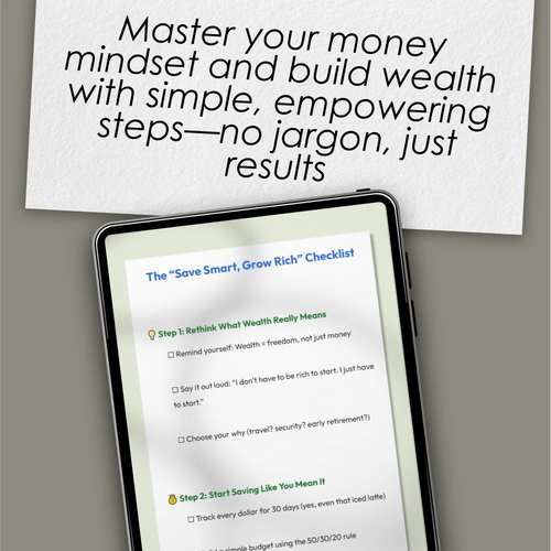 The “Save Smart, Grow Rich” Checklist | How to Save and Invest Money | Financial Planning Digital Download