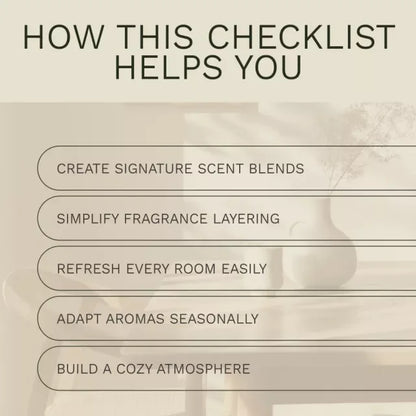 A Guide to Cozy Scents for Your Home – Printable Scent Checklist, Home Fragrance Guide, Essential Oil Blending, Cozy Home Aroma Planner, Digital Download - DSARD