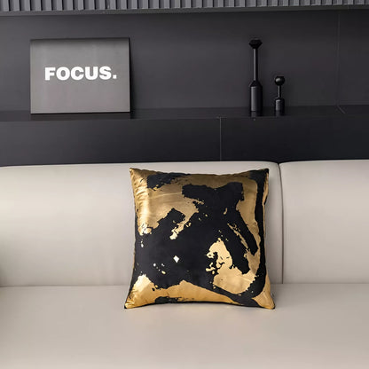 Nordic Luxury Bronzing Plush Decorative Cushion Cover 18×18 Inch