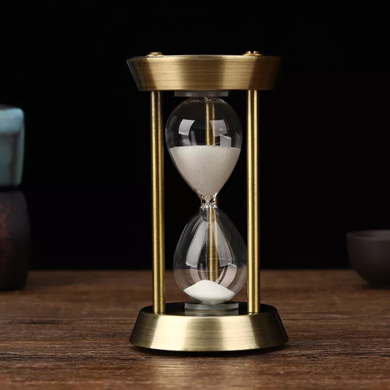 Elegant Vintage Metal Hourglass Timer