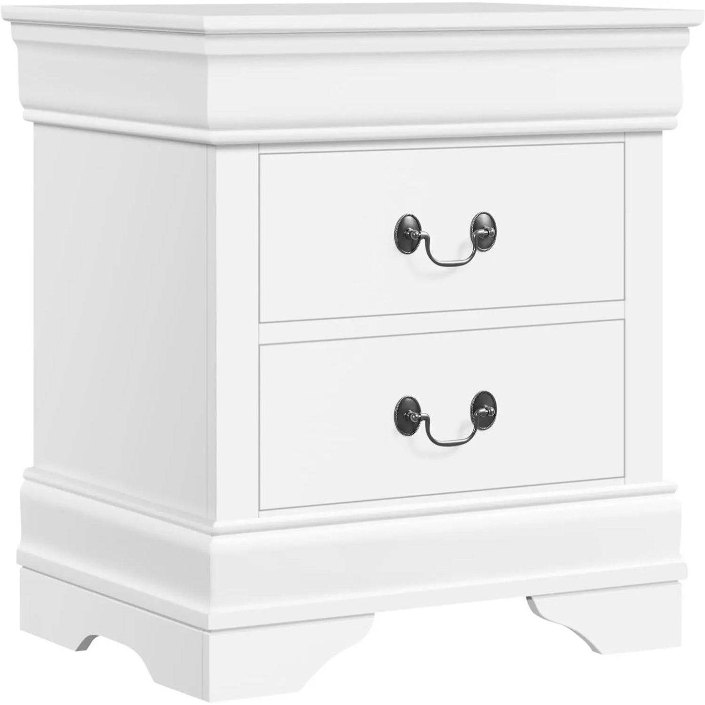 Fully Assembled 2-Drawer Wooden Premium Nightstands Set