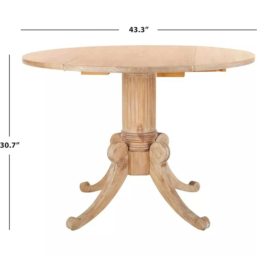 Rustic Round Drop-Leaf Dining Table - DSARD
