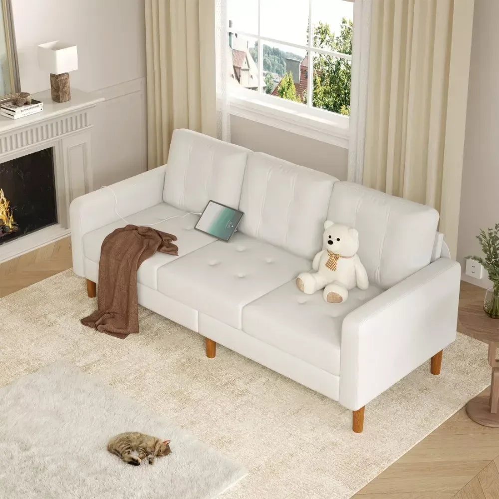 78″ Velvet Sofa with USB Ports - DSARD - DSARD