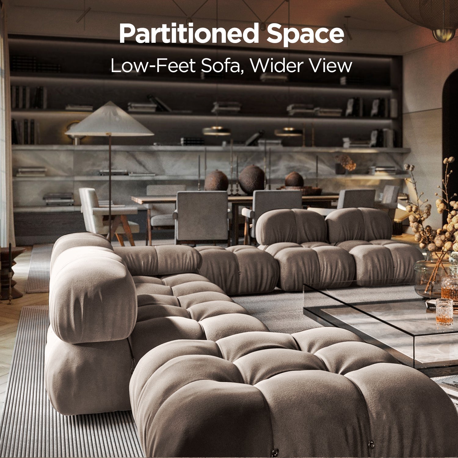 Modular Soft Sofa with Ottoman - DSARD