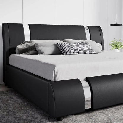 Modern Faux Leather Bed - DSARD