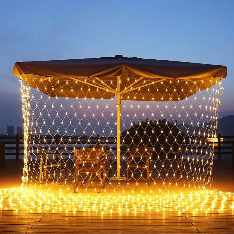 Solar-Powered LED Curtain Lights with Remote Control