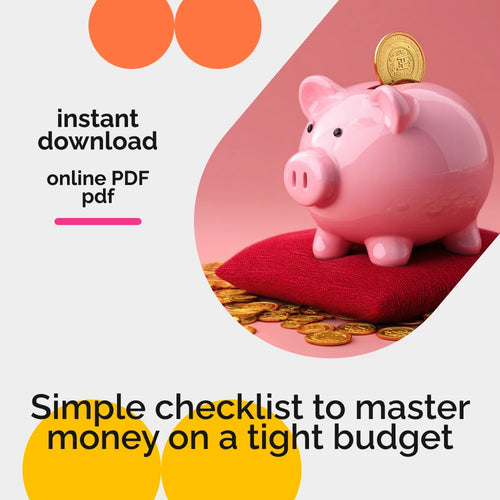 The Tight Budget Success Checklist: Stretch, Save, and Succeed | Budget Checklist, Money Saving Guide, Digital Download for Smart Spending