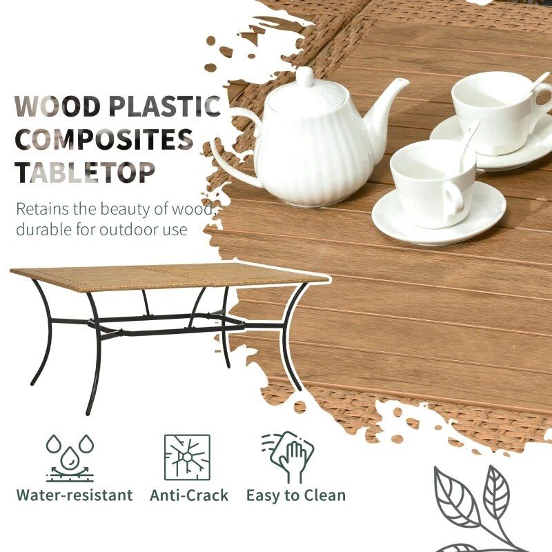 Luxury 7-Piece Wicker Patio Dining Set - DSARD