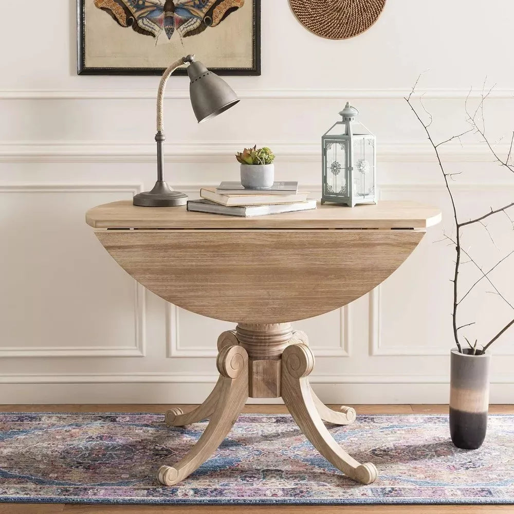 Rustic Round Drop-Leaf Dining Table - DSARD