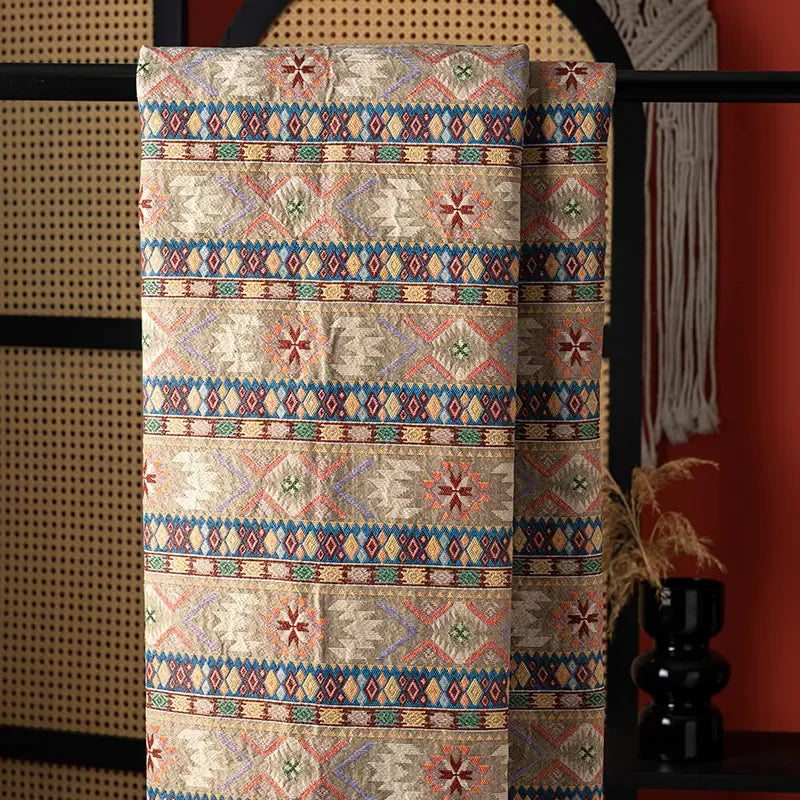 148x100cm Geometric Jacquard Fabric – Stylish DIY Home Decor - DSARD