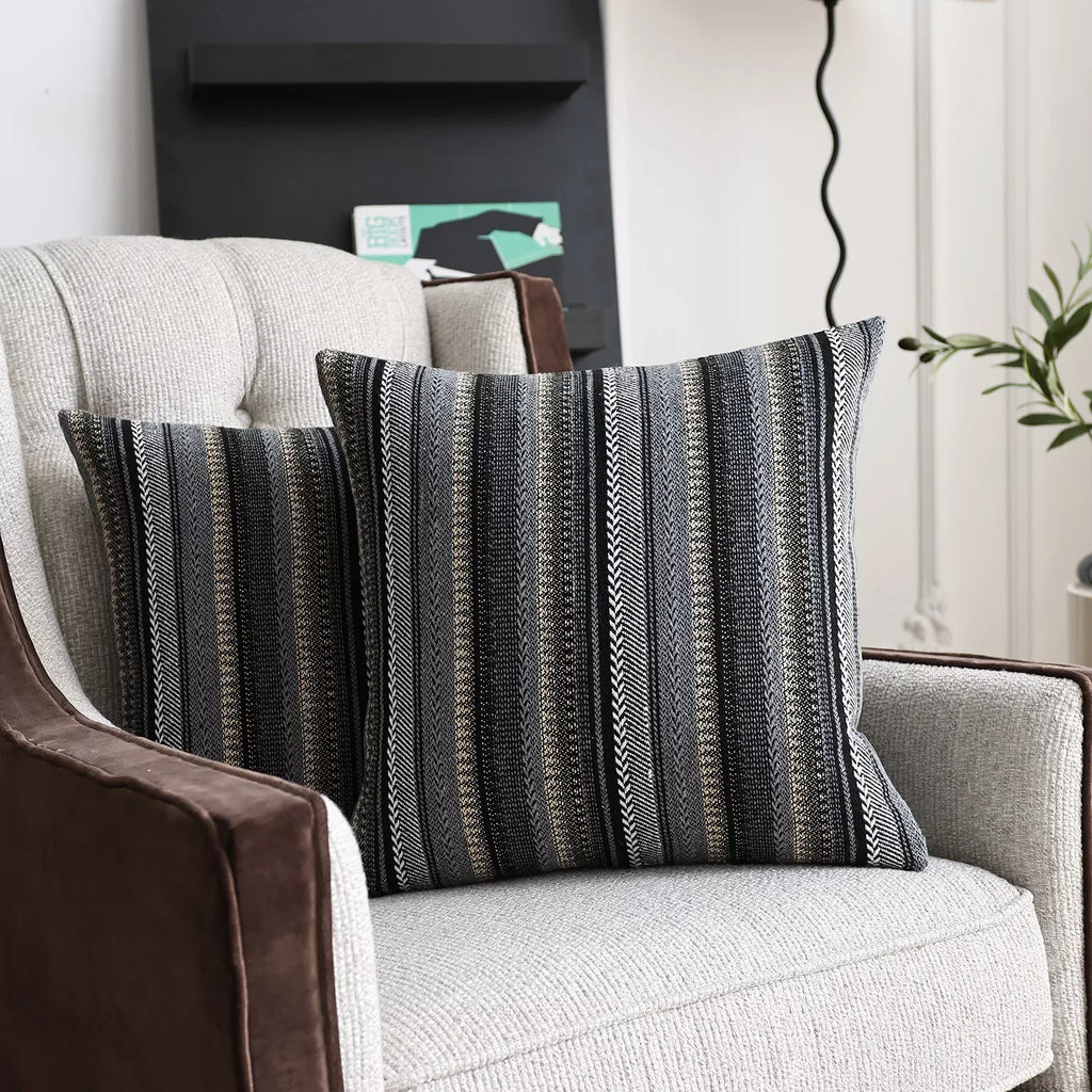 Bohemian Striped Woven Pillow Cover – Stylish Home Decor - DSARD