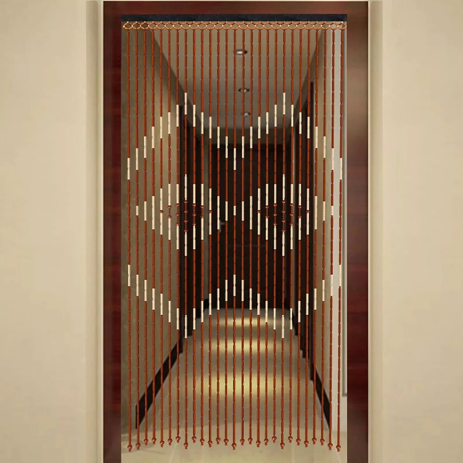 Eco-Friendly Bamboo & Wood Beaded Curtain for Doorways - DSARD
