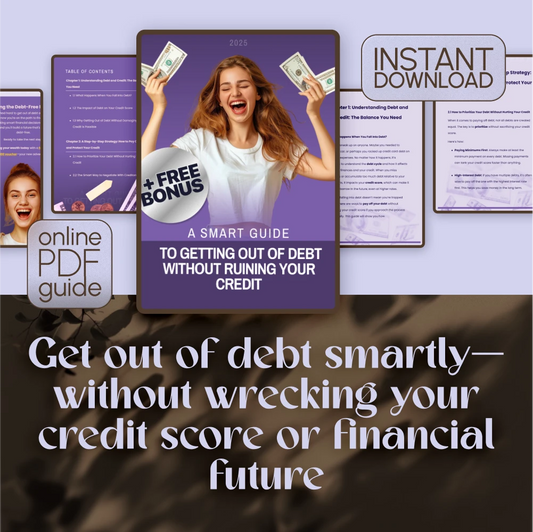 A Smart Guide to Getting Out of Debt Without Ruining Your Credit | How to Get Out of Debt Without Ruining Your Credit | Debt-Free Living eBook Download
