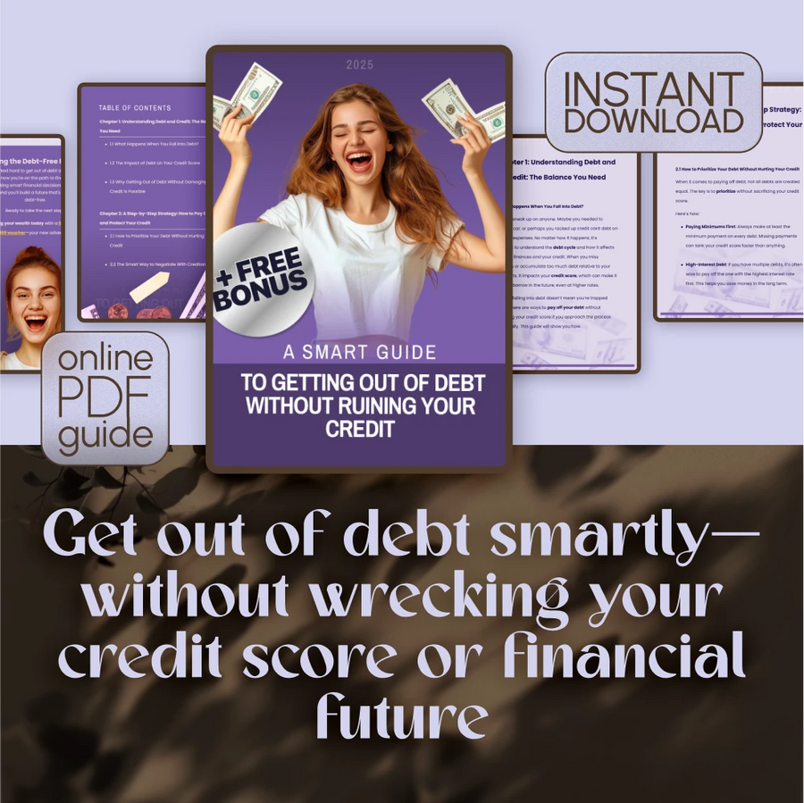 A Smart Guide to Getting Out of Debt Without Ruining Your Credit | How to Get Out of Debt Without Ruining Your Credit | Debt-Free Living eBook Download