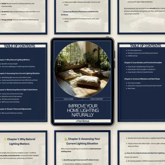 Improve Your Home Lighting Naturally | A Practical eBook Guide on How to Improve Home Lighting Naturally for Brighter, Healthier Spaces