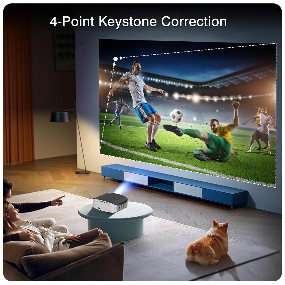 Full HD 4K Smart Home Theater Projector with 5G WiFi and Dolby Audio