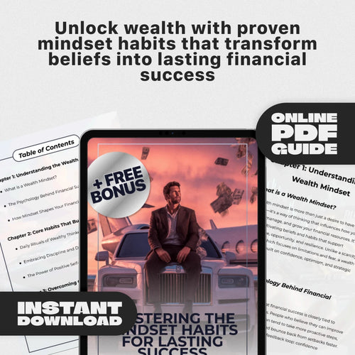 Mastering the Mindset Habits for Lasting Success | Wealth Mindset Habits for Success Guide | Digital Download eBook