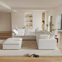 Cloud Modular Sectional Sofa with Deep Seats and Storage Ottomans - DSARD - DSARD