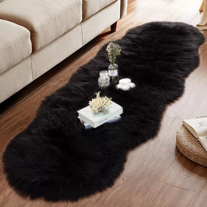 White Faux Sheepskin Fuzzy Rug